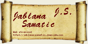 Jablana Šamatić vizit kartica